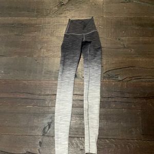 Grey to white fade Lululemon leggings